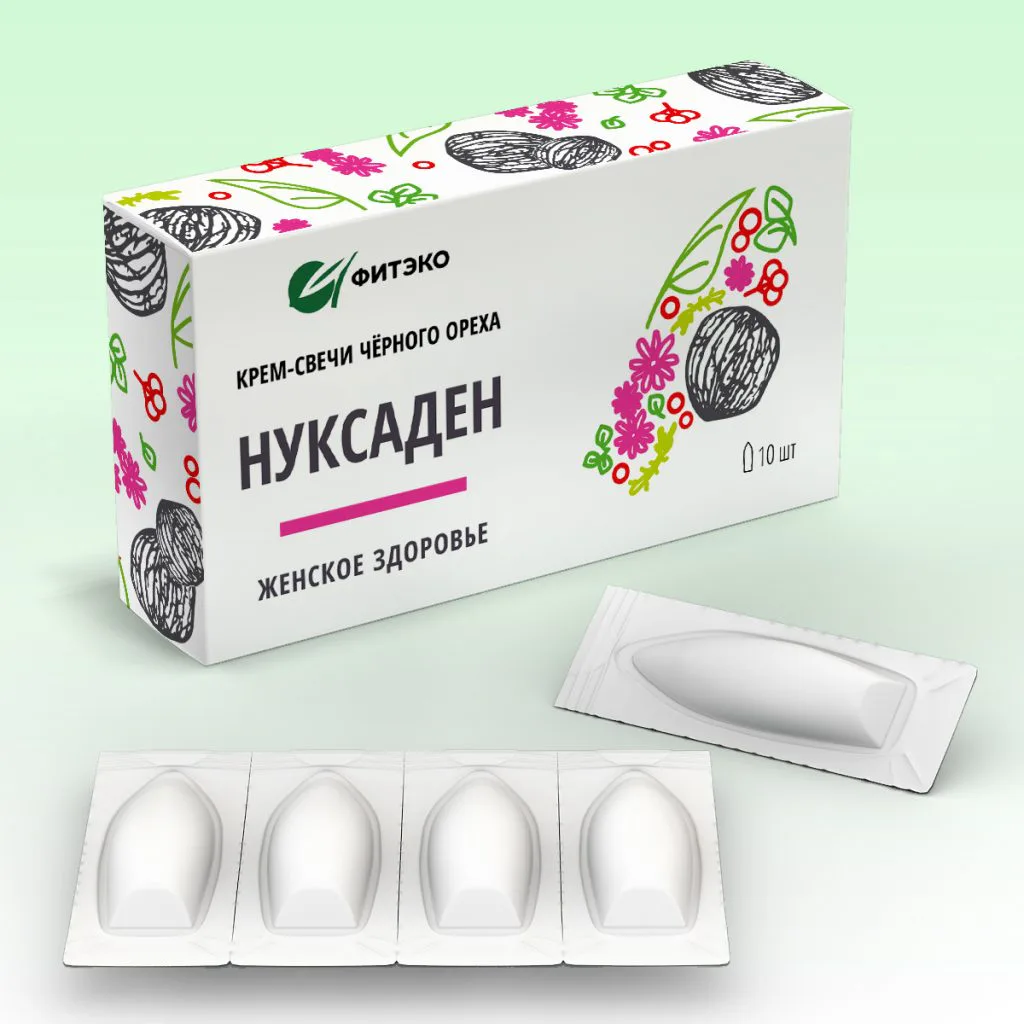 Крем-свечи "Нуксаден" Женское здоровье 10 шт