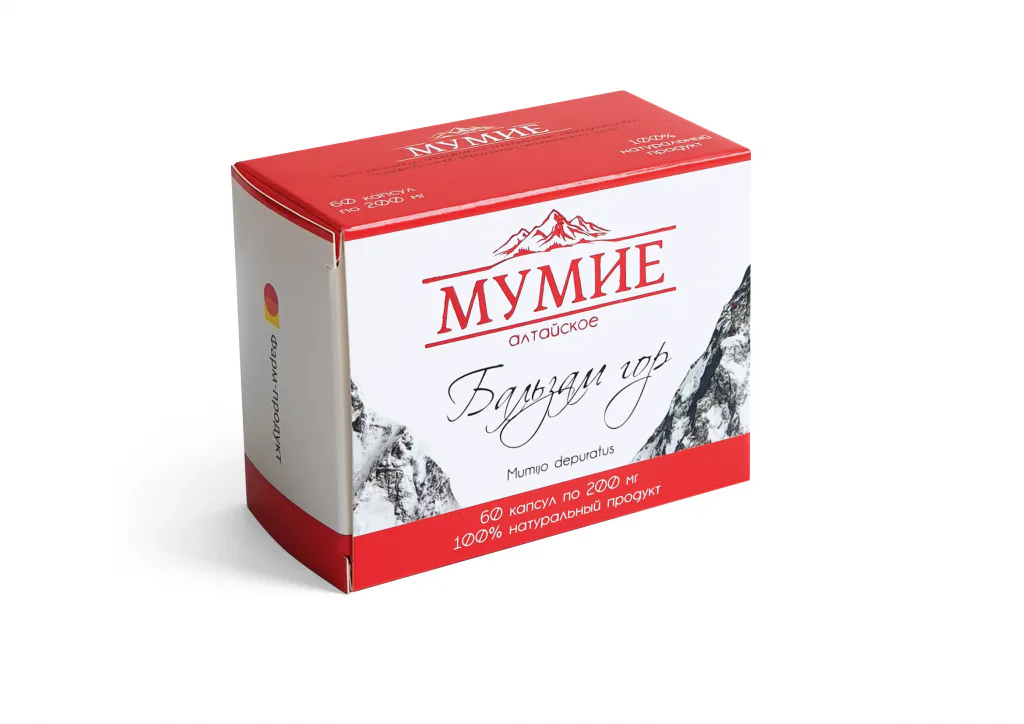 Мумие алтайское "Бальзам гор" капс. 0,2 г х 60 шт