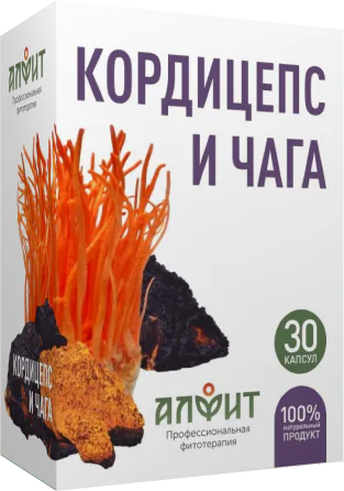 Концентрат "Кордицепс и чага" 30 капс по 500 мг