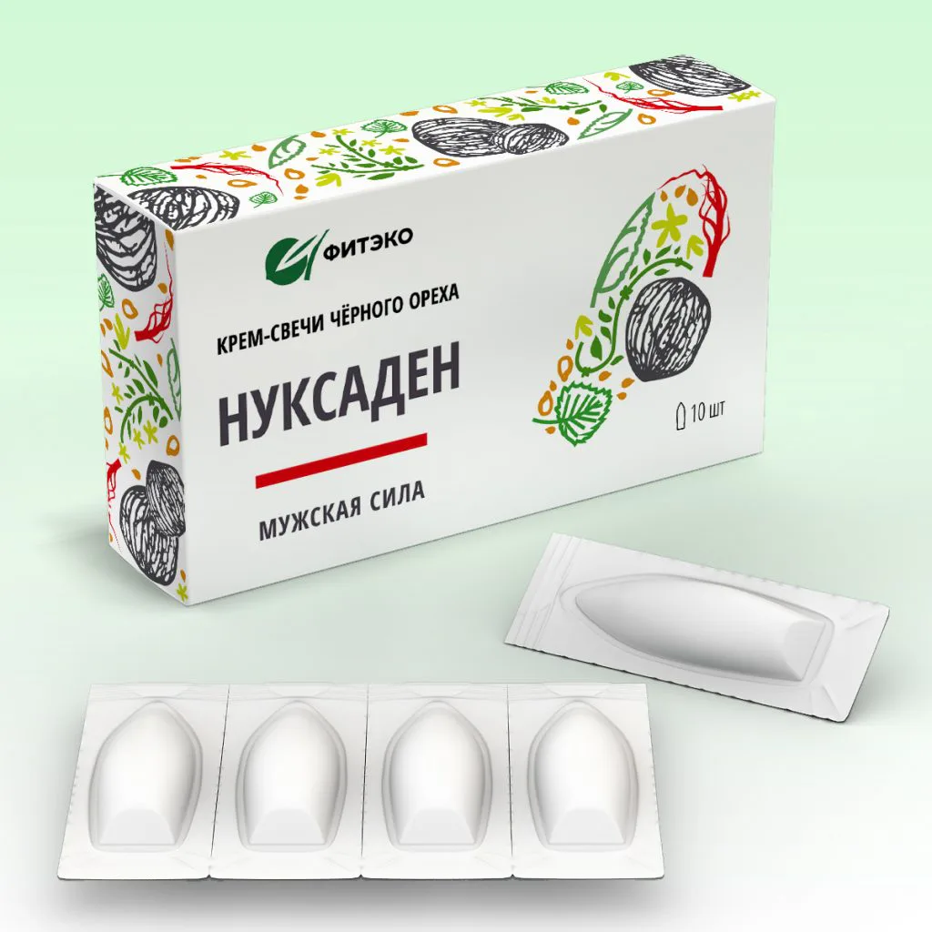 Крем-свечи "Нуксаден" Мужская сила 10 шт