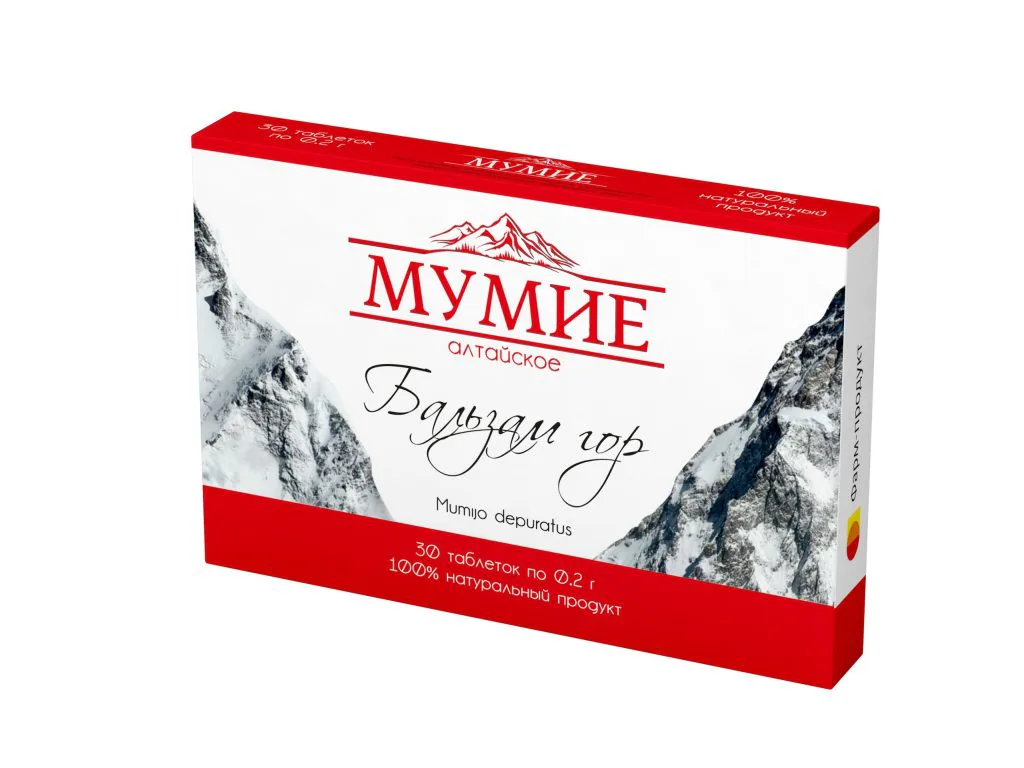 Мумие алтайское "Бальзам гор" таб. 0,2 г х 30 шт